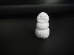 Low poly organic snowman