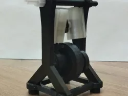 Oscillating twin-cylinder steam/air engine.
