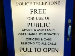 Police Box Sign Text