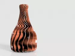 Single plane twisted vase