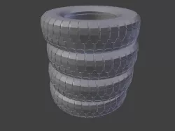Stack of Truck Tires