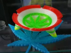 420 smoking weed leaf ashtray