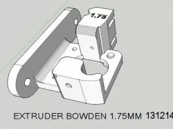 A direct drive bowden extruder for 1.75mm