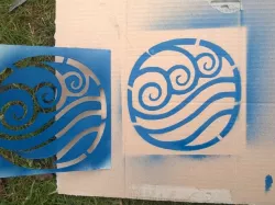 Avatar four elements emblem stencil