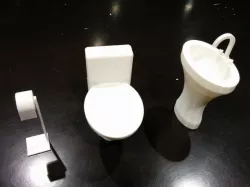 Barbie bathroom set