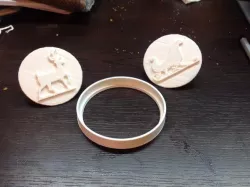 Deer and sledge cookie stamps and cutter