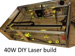 DIY 40W CNC Laser cutter, from bad to better with 3D printing