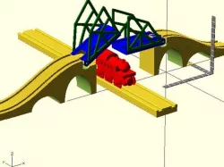 Drawbridge for wooden toy (Thomas) train set