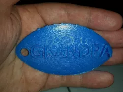 Grandpa Football Keychain