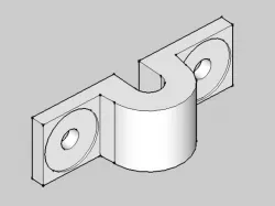 Heavy-Duty Wire Mesh Shelf Wall Clip - 2 Anchor Screws