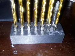 Holder for drill bits.