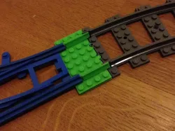 Lego Track Adapter (blue / gray-area to 9V / RC / Power Functions area tracks)