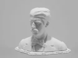 Marble bust of Dr. Hanibal Hamlin Kimball