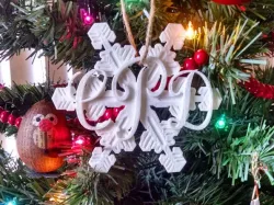 Monogram Snowflake Ornament
