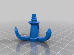 NERF-compatible Grappling Hook remix II with strengthened neck and ring for string!!