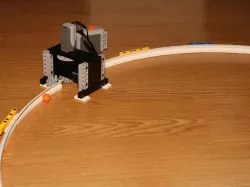 Rails for lego particle accelerator
