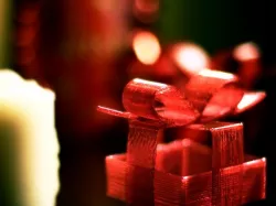 Ribbon Christmas present