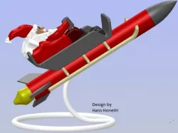 Santa going to space.