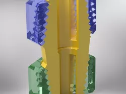 Self-centering tapered-thread Z-axis coupling [v2]
