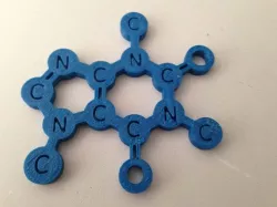 This is the caffeine molecule, you can use it as a coffee mug placemat