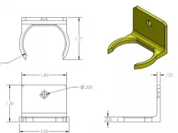 Unique Fire HS-802 flashlight wall mount