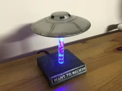 USB powered LED UFO Desk Display Light - I Want To Believe