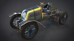 1902 Mors Type Z Low-poly  3D model