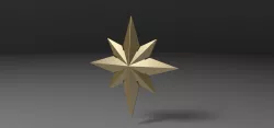 3D printable Captain Marvel emblem 2 3D model