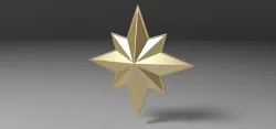 3D printable Captain Marvel emblem 3D model