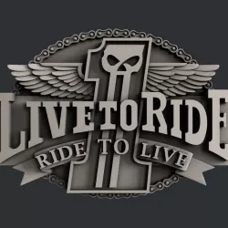 3d STL models for CNC Live to Ride 3D model