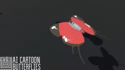 AI cartoon butterflies Unity Low-poly  3D model