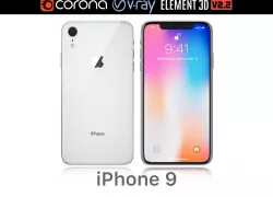 Apple iPhone XR white 3D model