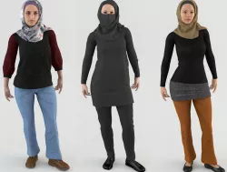 Arab Women Pack 3D model