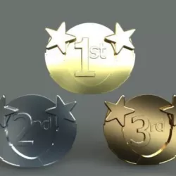 Award Medals 3D model