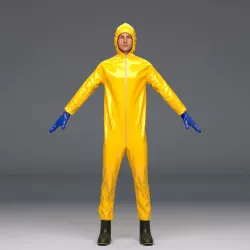 Biohazard protective hazmat suit 3D model
