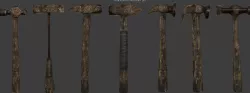 Blacksmith Hammer set Low-poly  3D model