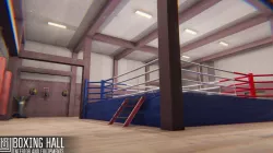 Boxing hall - interior and equipments Low-poly  3D model