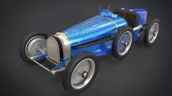 Bugatti Type 59 Low-poly  3D model
