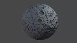 Cartoon Moon Low-poly  3D model