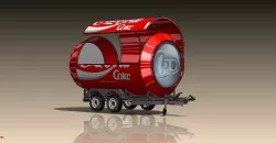 Coca Cola Semi Trailer - Coca Cola Booth 3D model