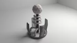 Coil Tesla 3D Model Low-poly  3D model