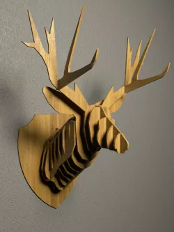 DEER WALL DECOR Low-poly  3D model