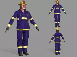 Firefighter  Man 3D model