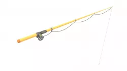 Fishing Pole Rigged 3D model
