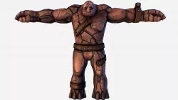 Game MMO RPG Character Skull Monster Clay Golem Low-poly  3D model