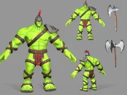 Gladiator Hulk Low-poly  3D model