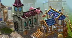Hand Painted Village Low-poly  3D model
