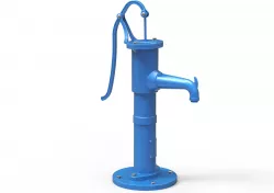 Hand water pump old 3D model