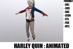 Harley Quinn Low-poly  3D model