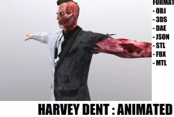 Harvey Dent Low-poly  3D model